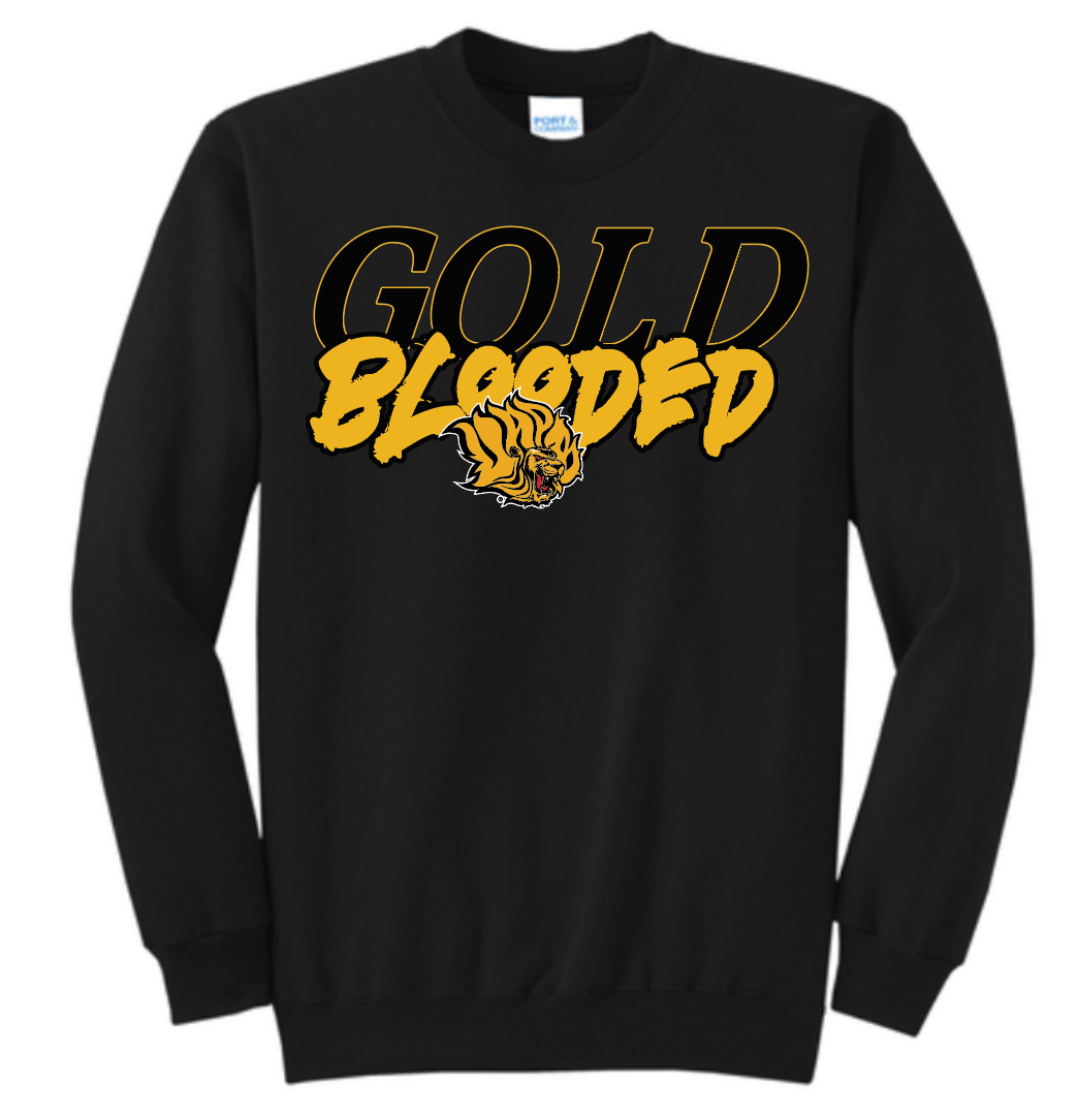 Gold Blood- Long Sleeve Crewneck Sweatshirt