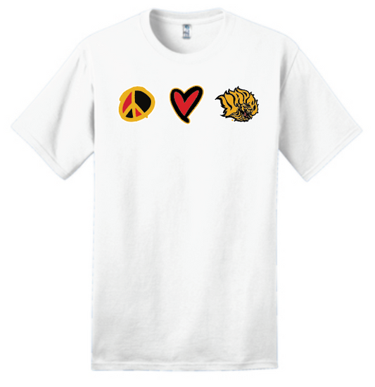 Peace, Love and Lionhead- White Short Sleeve