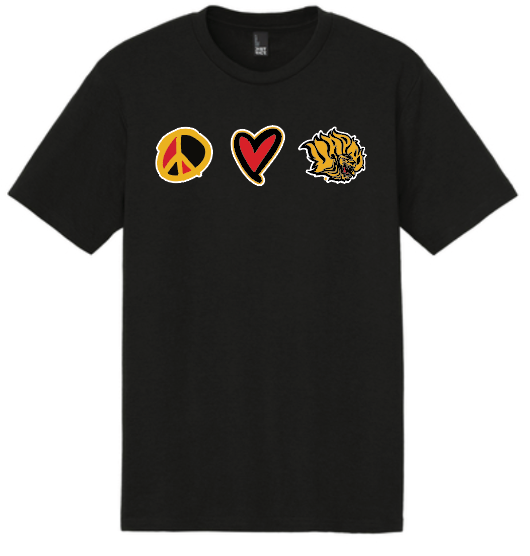 Peace Love and Lionhead- Short Sleeve Black Tee